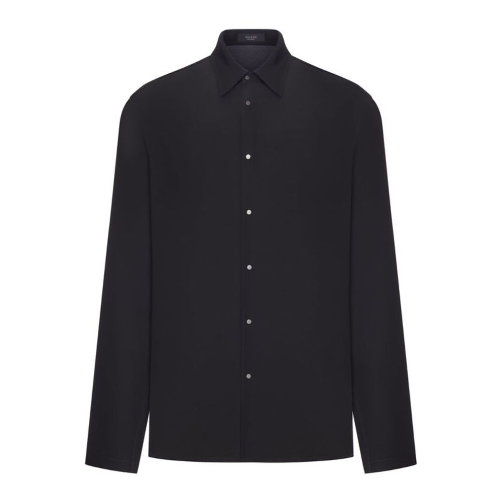 Gucci Men Black Silk Shirt
